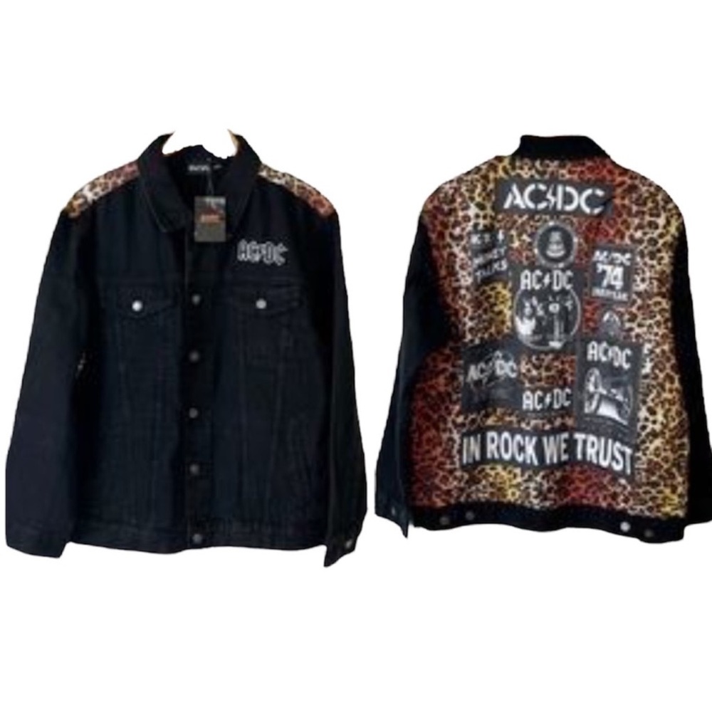 AC/DC Leopard Denim Jacket
